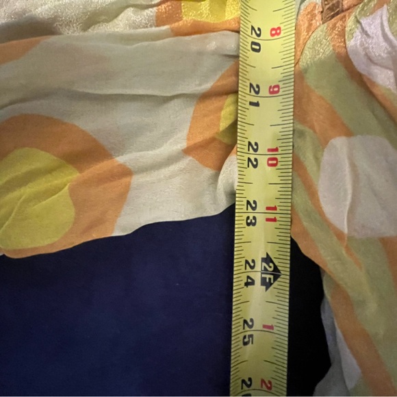 Anthropologie Yellow and Gold Patterned Blouse - Picture 8 of 9